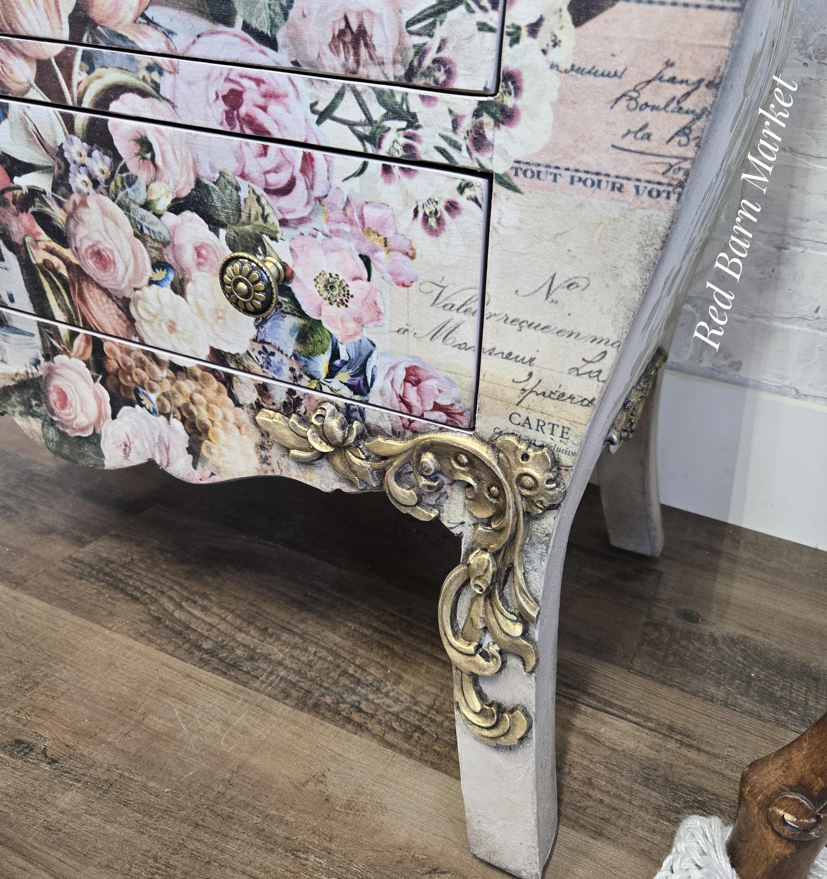 French Country Chic Dresser. Old World Inspired Chest of Drawers ...