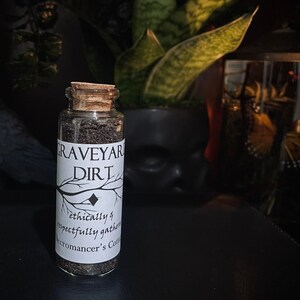 Graveyard Dirt - 1800s Cemetery - Spirit Communication, Spirit Conjuring, Spell Work, Death Witch, Ritual - 40ml Glass Vial