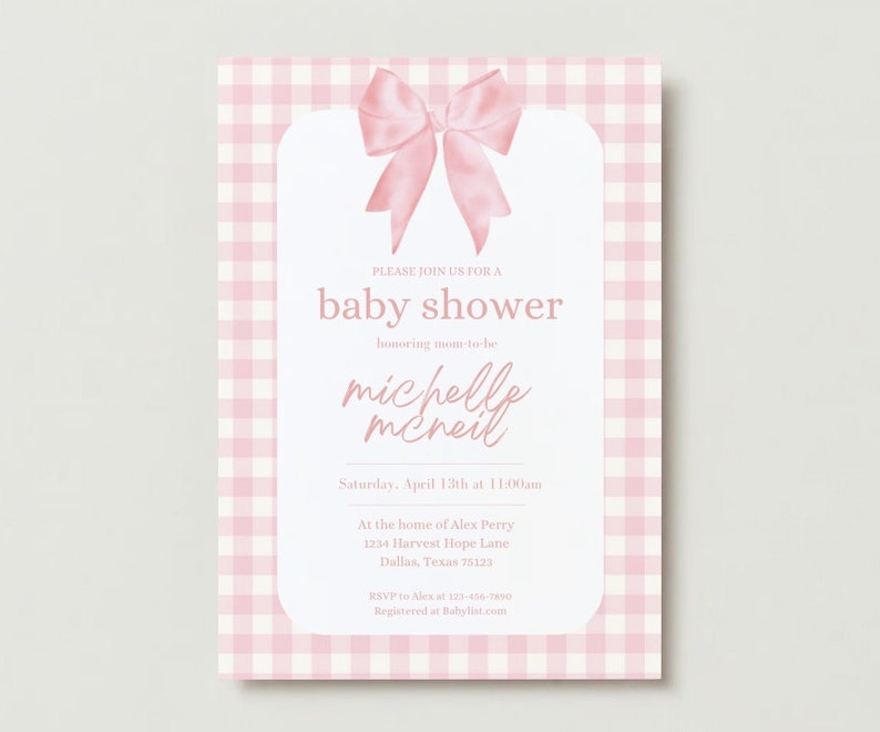Invitaciones Baby Shower Niña Mono - Pack De 8 Unidades Con Sobres, 14x10 Cm, Tema Jungla, Personalizables