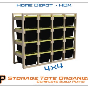 4X4 Storage Tote Organizer Home Depot HDX image 1