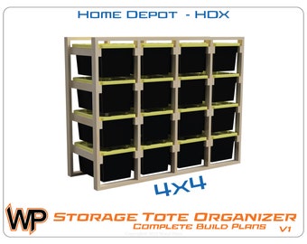 4X4 Storage Tote Organizer Home Depot HDX
