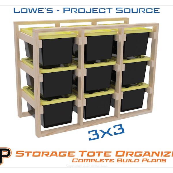 3X3 Storage Tote Organizer Lowe's - Project Source Commander