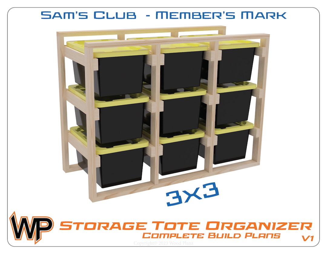 3X3 Storage Tote Organizer Sam's Club - Member's Mark - Etsy