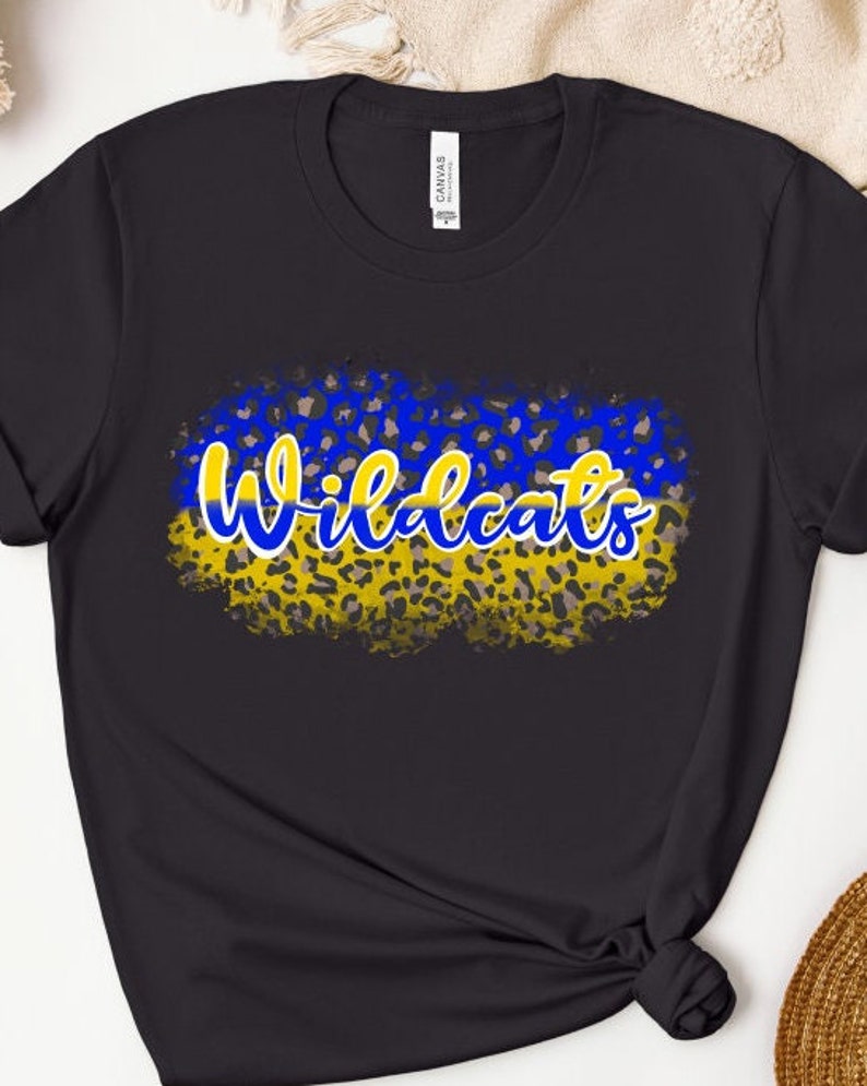 Blue and Gold Cheetah Wildcats HTV, Mascot Htv, Teacher HTV, Student ...