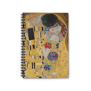 Cuaderno espiral El beso de Klimt / Diario estético / Regalo para escritores