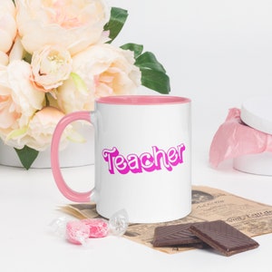 Teacher Barb Mug with Pink Color Inside
