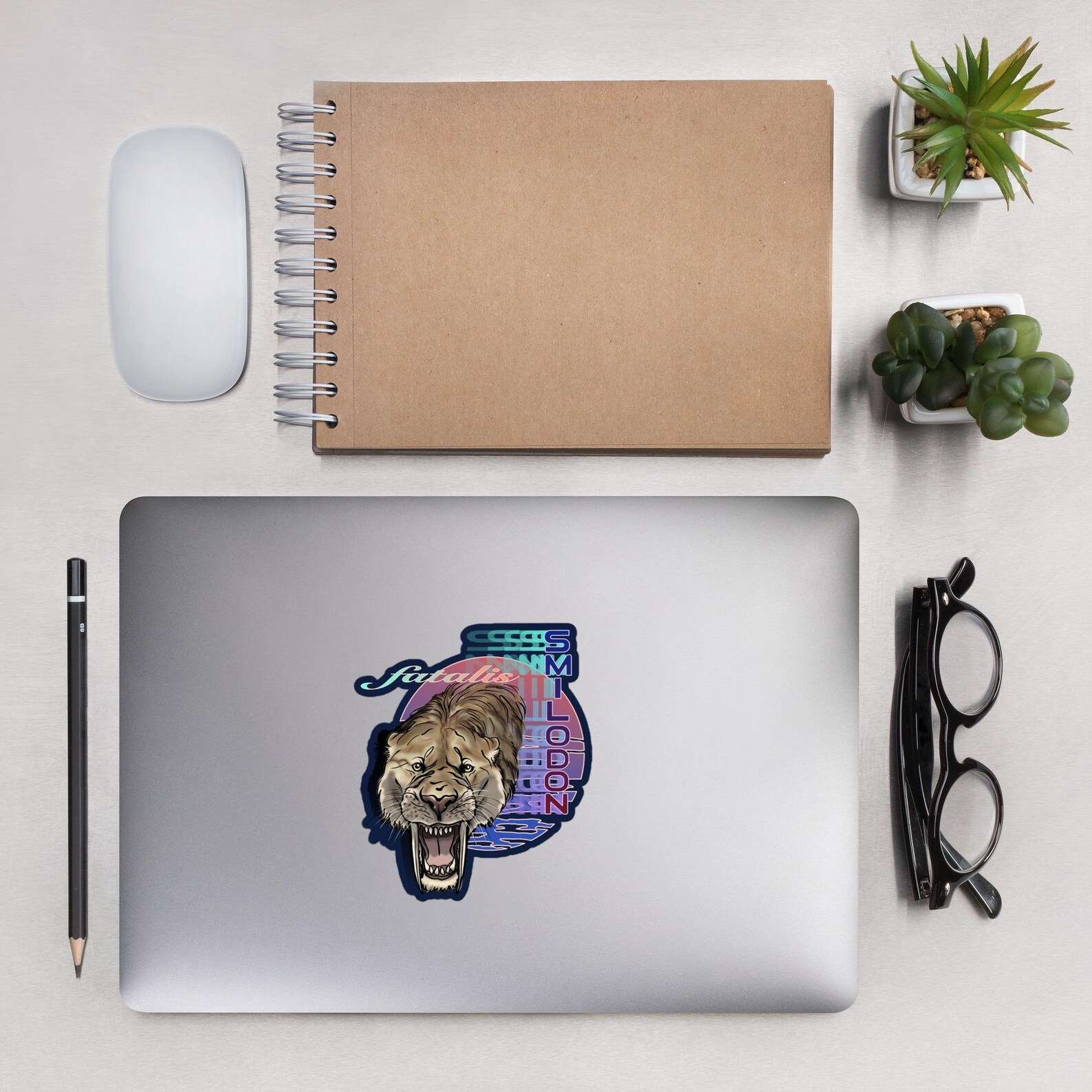 Smilodon Sticker Smilodon Sticker - Paleowave - Etsy