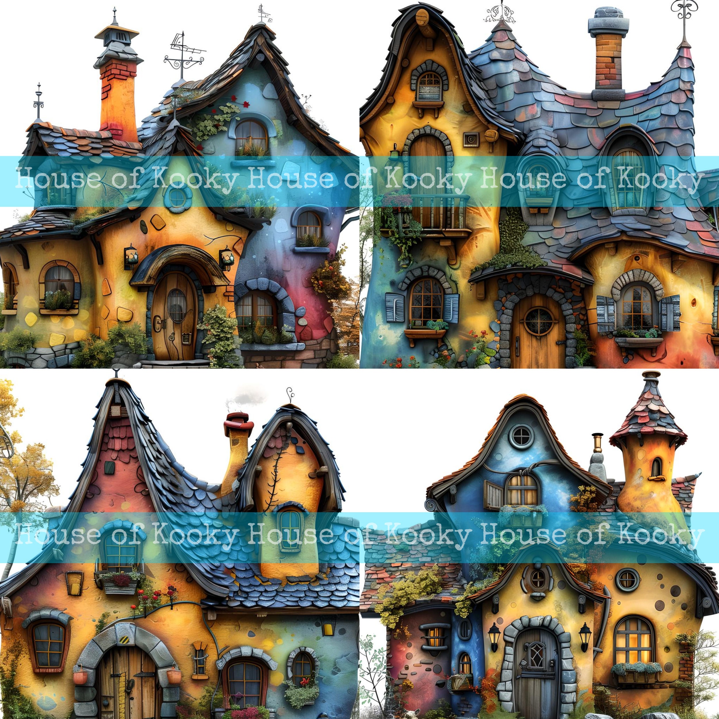 20 Pc. Bundle of "fairy Houses". Junk Journal, ATC, Scrapbooking ...