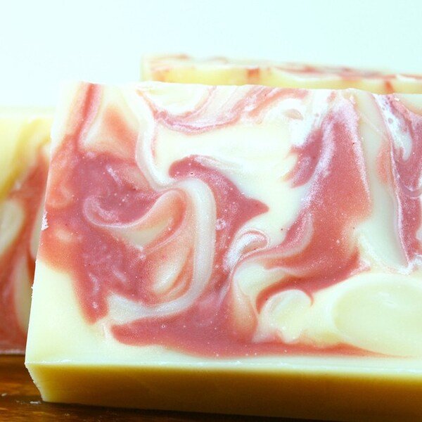 Raspberries and  Cream Shea Butter Soap