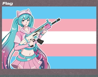Hatsune Miku trans Flagge