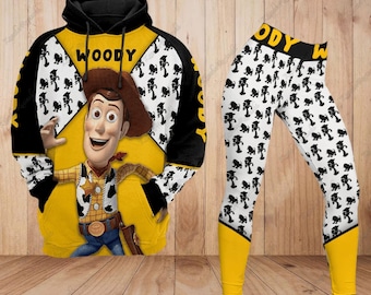 W.oody Legging Hoodie Set, W.oody Toy Story Hoodie, Disney Toy Story Legging, Disney W.oody Womens Leggings, Toy Story Birthday Gift