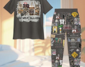 Walking Dead Movie Pj Set, Walking Dead Film Pajamas, The Walking Dead Pajamas, Movie Pajamas Family, Walking Dead Pj Set Pants