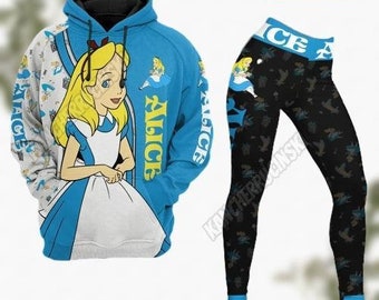 Alice Princess Legging Hoodie, Alice Disney Hoodie, Disney Movie Legging, Disney Princess Shirt, Alice in Wonderland Hoodie For Women