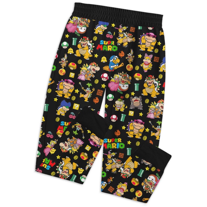 Bowser Pajamas Set, Super Mario Pyjamas, Mario Bowser Pj Set Pants, Bowser Cartoon Thick Pajamas, Family Holiday Pajamas Set For Women