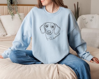 Dachshund Line Art – Dog Lover PNG SVG Digital Download