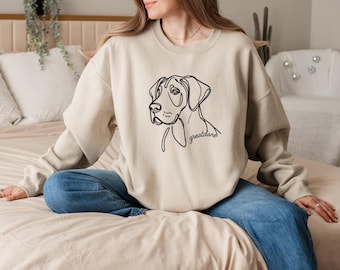 Great Dane Line Art - Dog Lover PNG SVG (Digital Download)
