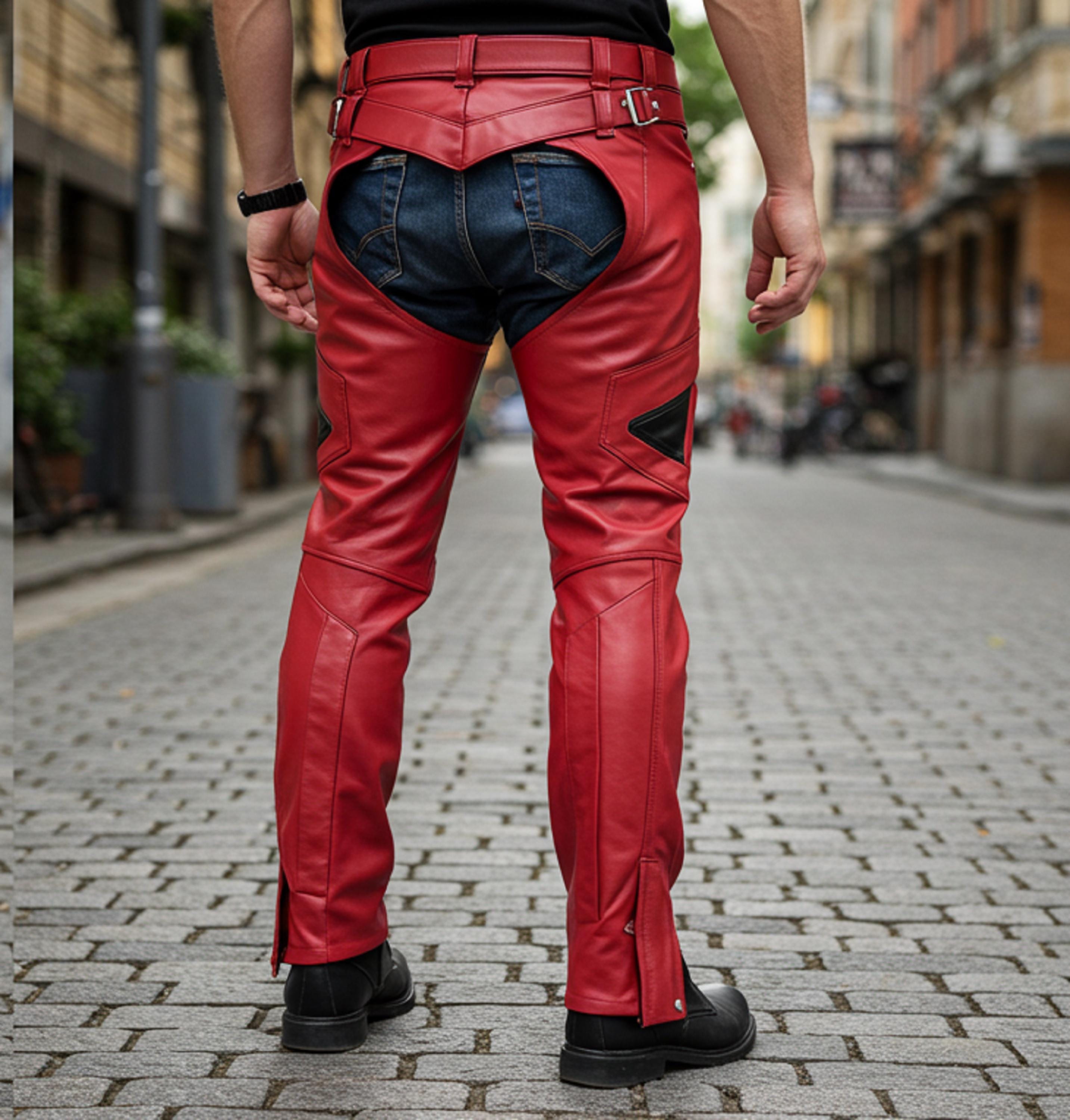 Handmade Genuine Leather Pants, Men's Statement Trousers - Etsy