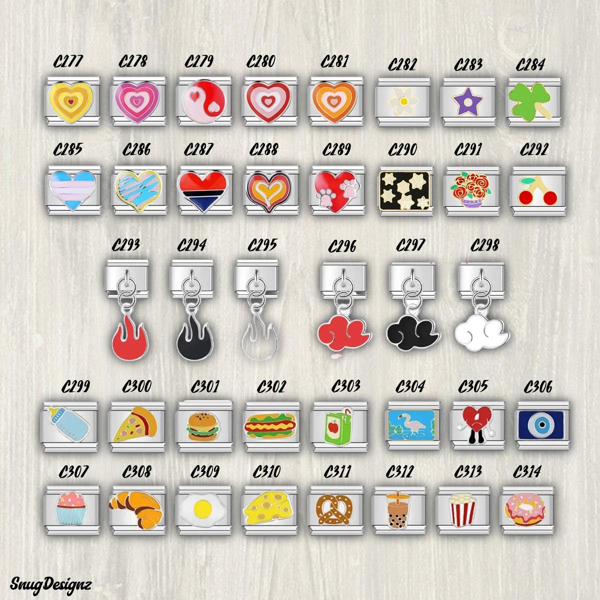 Charm Link Quiges - Acciaio Inox 9mm, Per Bracciali Italian Style, Regalo Elegante Per Donne