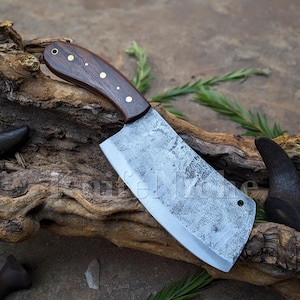Handmade Chef Cleaver Knife Heavy Duty Thick Blade Hand Forged Steel Sharp Cleaver - Birthday Gifts -Thanksgiving Gifts Christmas Gifts