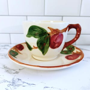 Vintage Franciscan Apple Theme Cup and Saucer Set