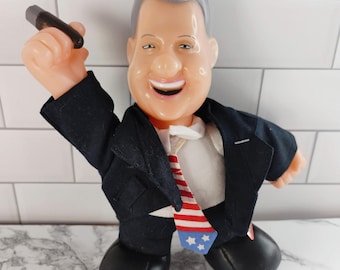 Vintage 1990s President Clinton Squeezer Doll - Sound Not Working