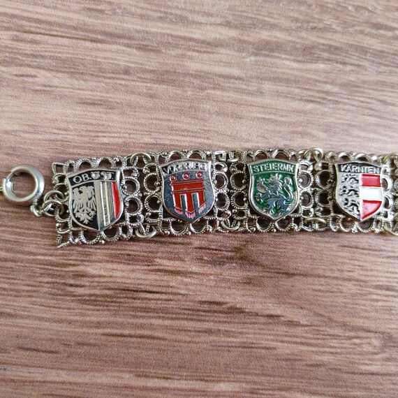 Vintage Travel Charm Bracelet: European Souvenir … - image 8