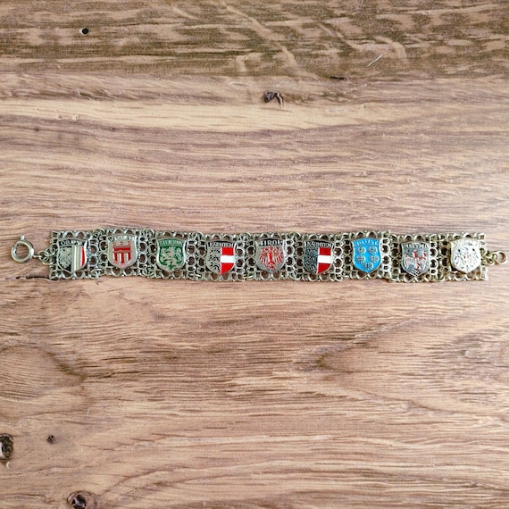 Vintage Travel Charm Bracelet: European Souvenir … - image 6
