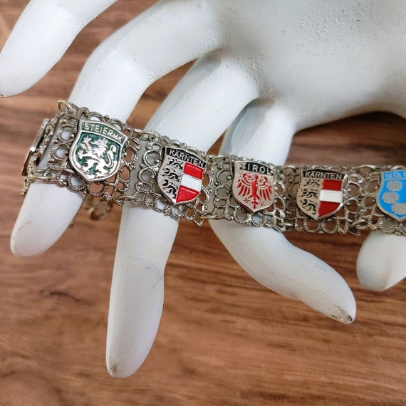 Vintage Travel Charm Bracelet: European Souvenir … - image 4