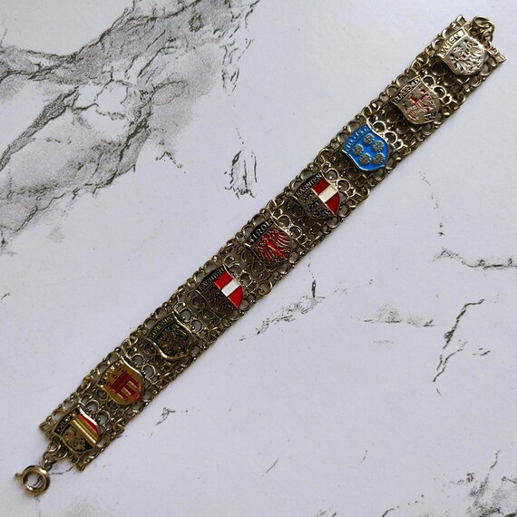 Vintage Travel Charm Bracelet: European Souvenir … - image 5