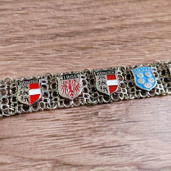 Vintage Travel Charm Bracelet: European Souvenir … - image 10