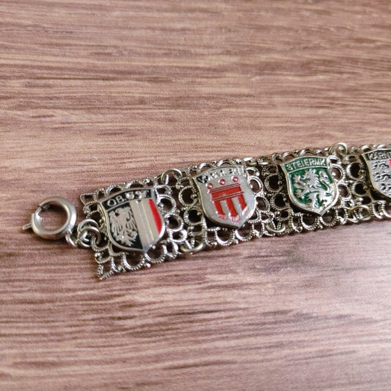 Vintage Travel Charm Bracelet: European Souvenir … - image 7
