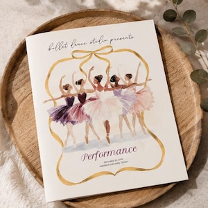 Ballet Recital Program Template, Dance Recital Program Template, Editable Oversized Program Template, Dance Studio Printable Program