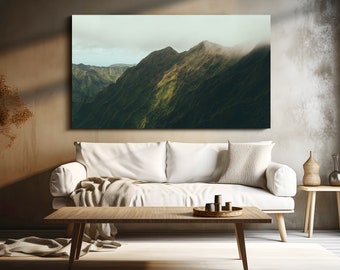 Oahu Hawaii Stairway To Heaven Mountains Professional Photograph high Quality Print