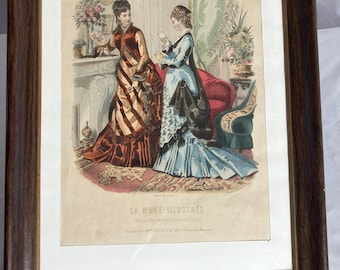 フランスのファッションプレート - 1880 年代 (プレート 9) - Etsy 日本