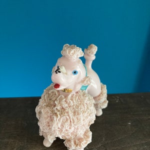 Norcrest Spaghetti Poodle Pink Bow Porcelain Fine China Gold Trim Figurine