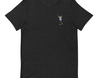 Messi Feier besticktes T-Shirt - Argentinien # 10 Ikone Lionel Messi T-Shirt Baumwoll-T-Shirt