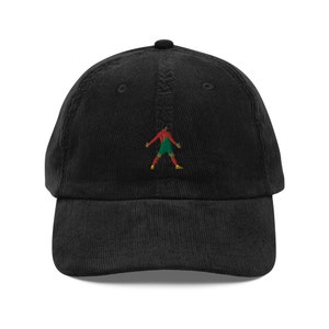 Ronaldo Siu Dad Hat - Vintage Corduroy Soccer Cap - Portugal #7