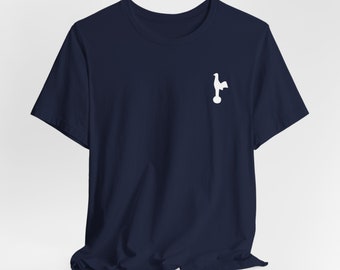 Spurs Cockerel T Shirt Retro Handdrawn Tottenham Bird Cotton Tee - Great Gift for Soccer Fans - Fathers Day