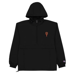 Manchester Trident Packable Jacket Half Zip Embroidered Champion Jacket - Man United FC MUFC Soccer - Great Gift for Red Devils Fans
