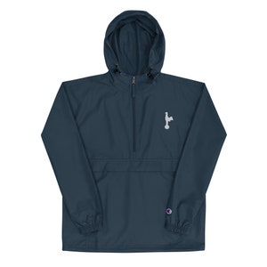 Cockerel Tottenham Packable Jacket Half Zip Embroidered Champion Soccer Football Jacket - Great Gift for Spurs Fans COYS