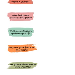 Worksheets - Friendship - Etsy