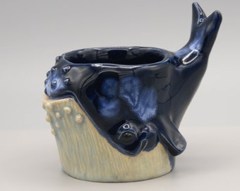 handmade ceramic right whale