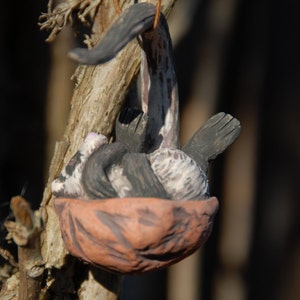 Sleeping ferret walnut ornament image 4