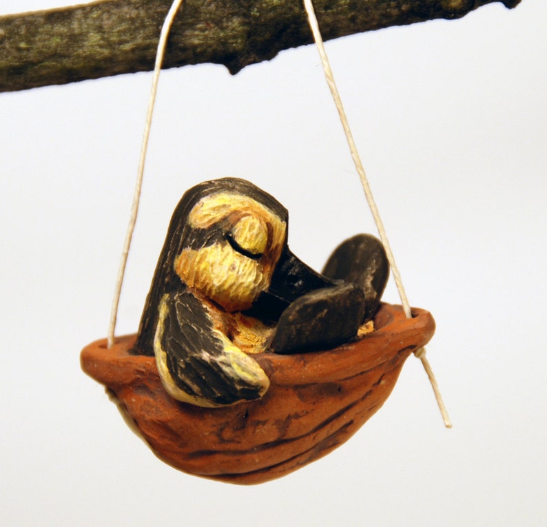 sleeping baby wood duck ornament image 3