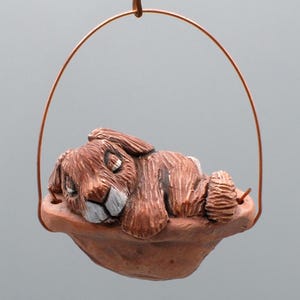 Sleeping Lop Eared Rabbit Ornament