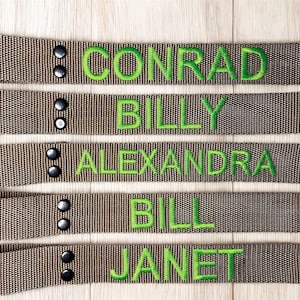 Customized Personalized Embroidered Snap Bag Tag for Luggage