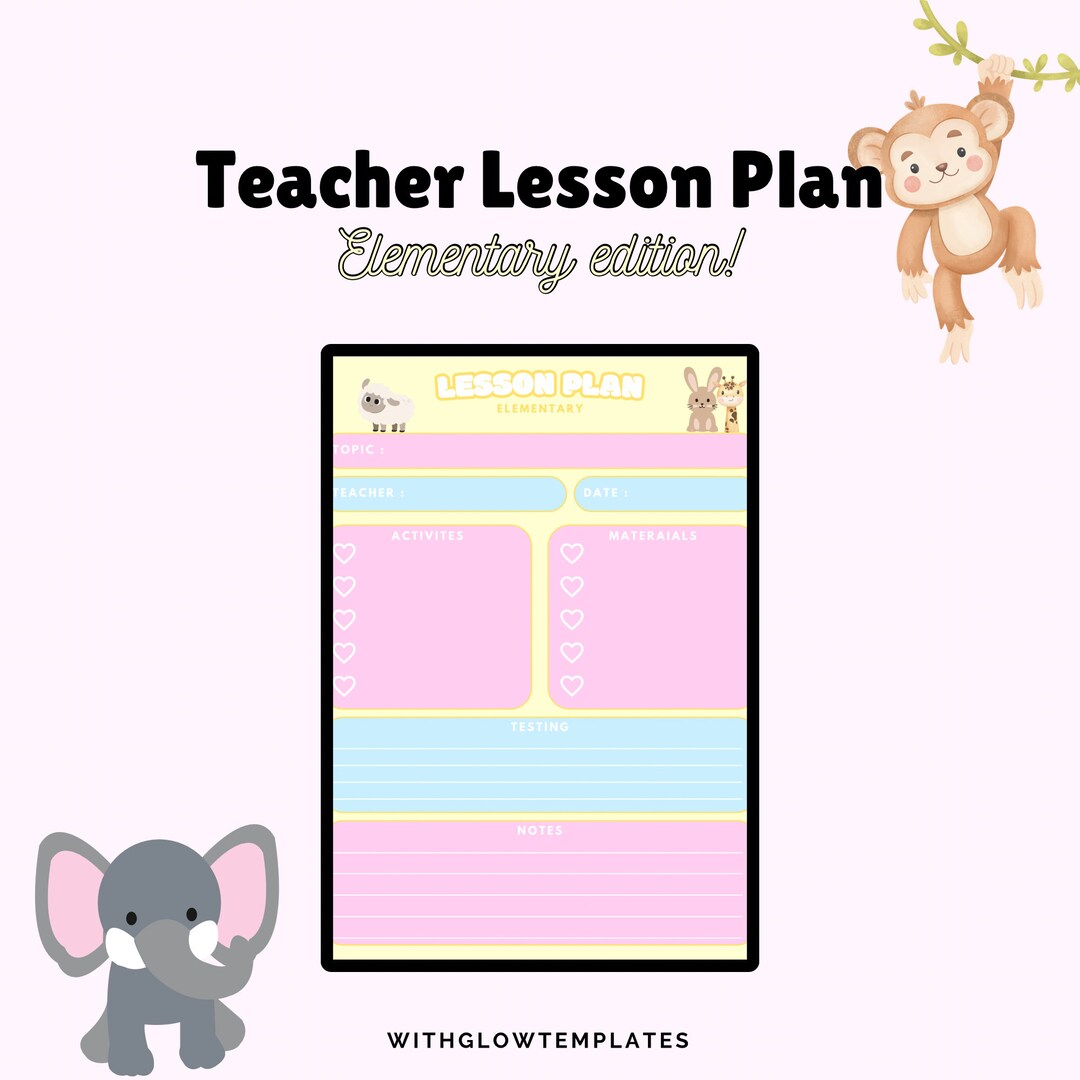 Teacher Lesson Plan (digital) - Etsy
