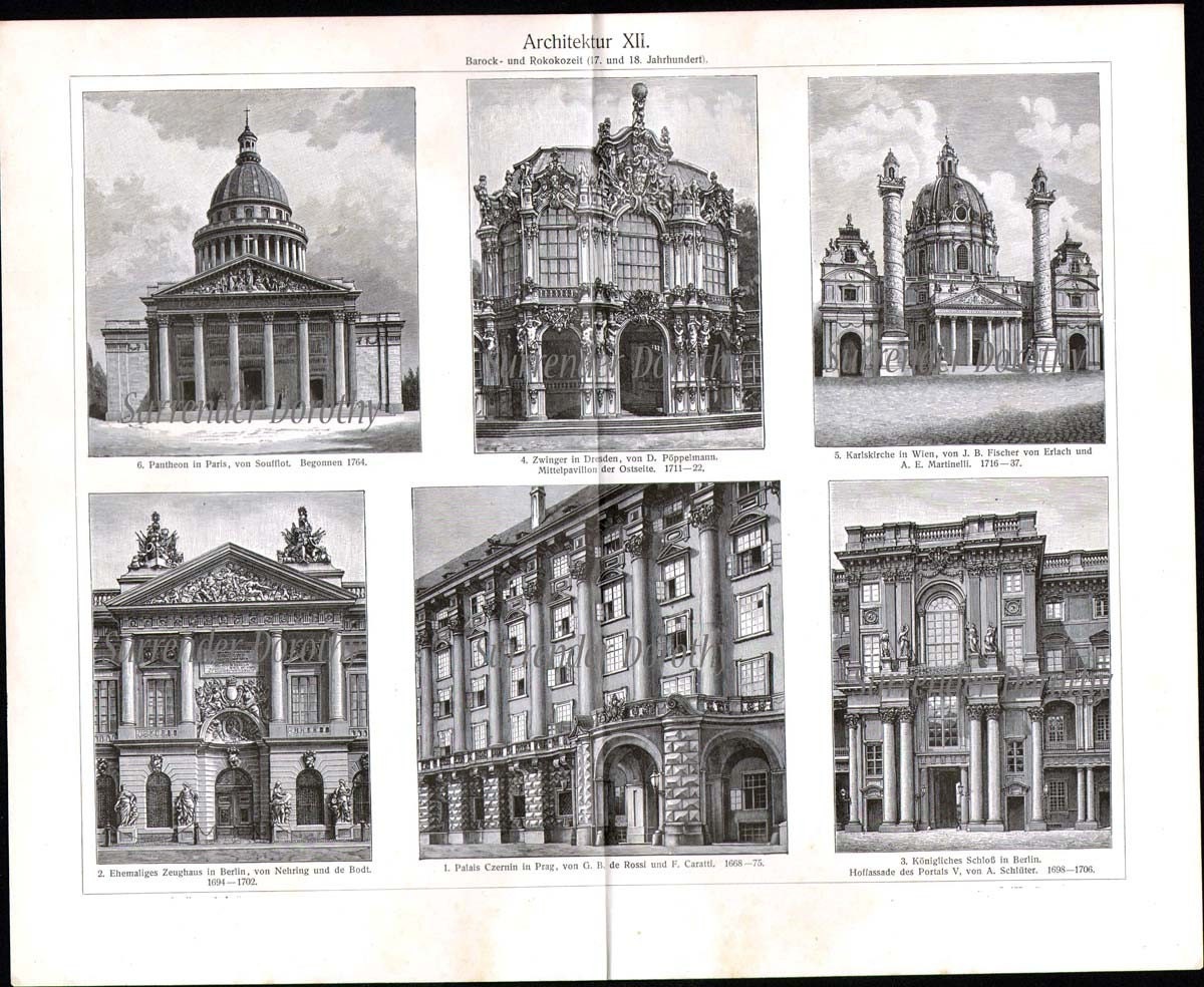Romaanse en barokke architectuur 1906 Vintage Edwardiaanse staalgravure tot  zwart en wit frame - Etsy België, image size:1200x984