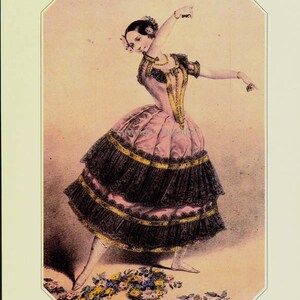 Fanny Elssler Austrian Ballerina Vintage Lithograph Illustration 1920s Classic Dance Poster Print To Frame image 3