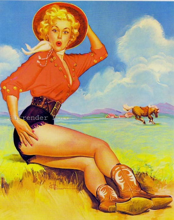 Cowgirl pinup clearance